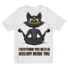 Everything You Need Is Already Inside You - Cat ﻿Sublimation Kids T-Shirt