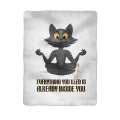 Everything You Need Is Already Inside You - Cat ﻿Sublimation Baby Blanket