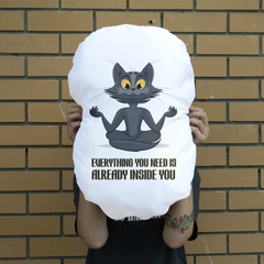 Everything You Need Is Already Inside You - Cat ﻿Giant Face Cushion