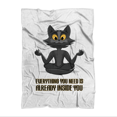 Everything You Need Is Already Inside You - Cat ﻿Premium Sublimation Adult Blanket